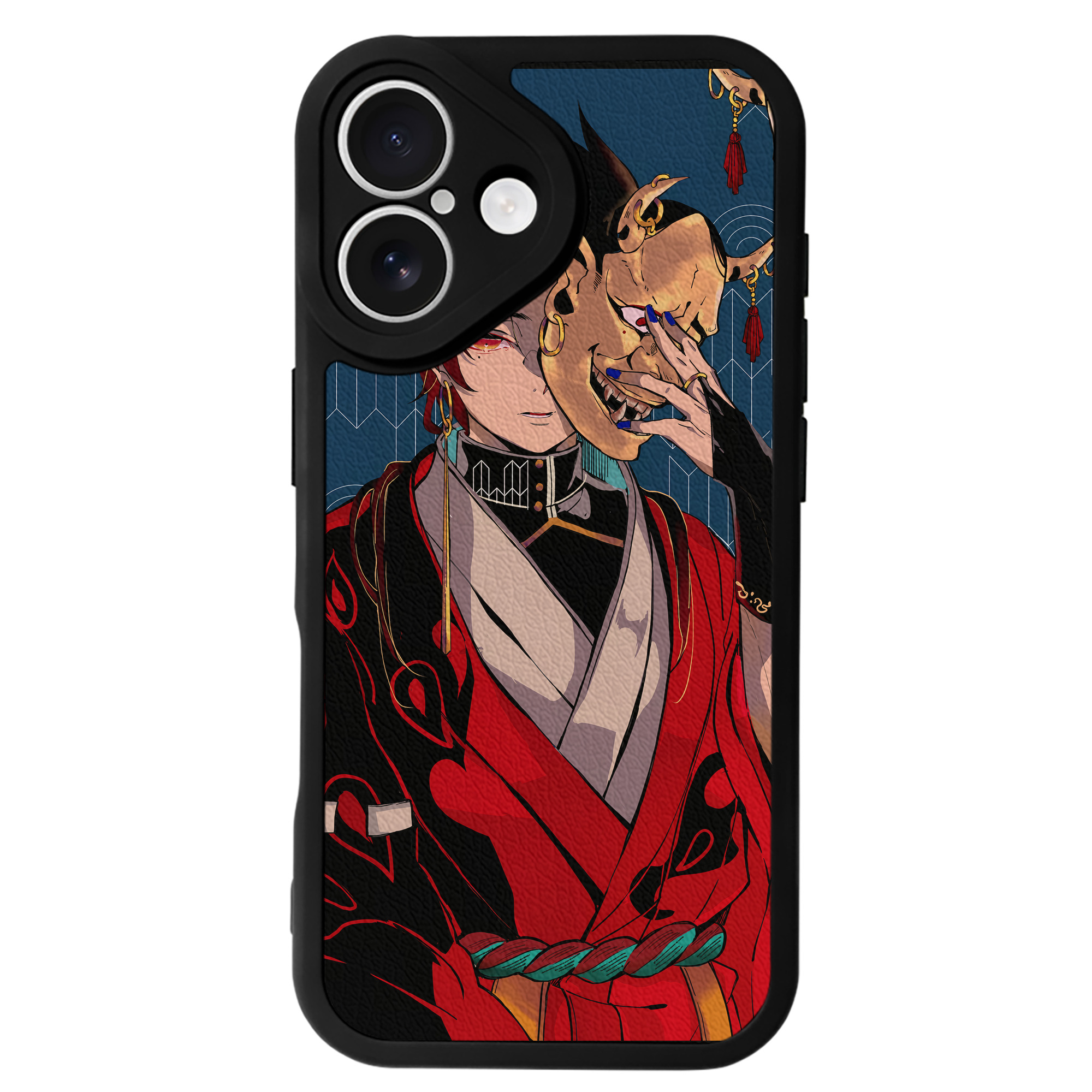 （画像用） 鬼滅の刃（きめつのやいば）竈門 炭治郎／かまど たんじろう Kamado Tanjirou 【iPhone 16シリーズ対応】シリコンスマホケース（レザー調） 材質：シリコン